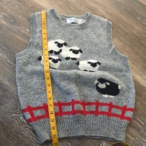 100% Wool Sheep Vest Robert Scott LTD